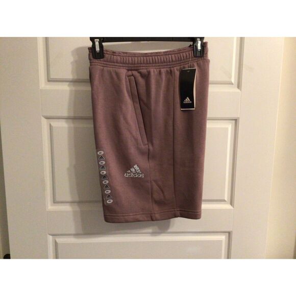 Mens Adidas Fleece Recbos Short XS‎ Purple - Picture 1 of 2
